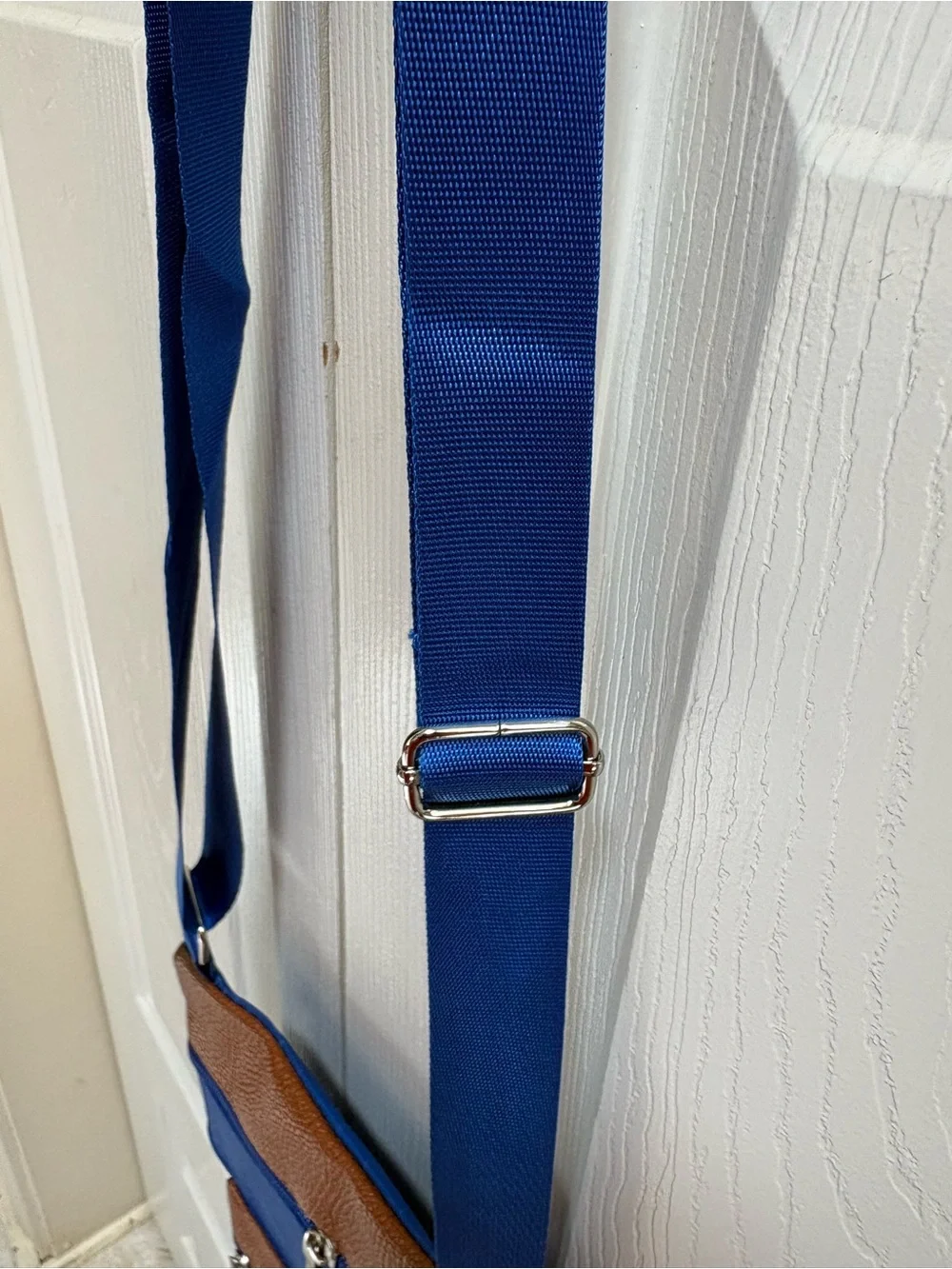 Blue and Brown Crossbody Bag